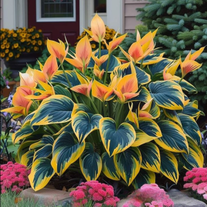 Хоста Флейм Данс купить по цене от 650р. в интернет-магазине «Посадика» с доставкой почтой в в Закаменске и по всей России – [изображение №1].